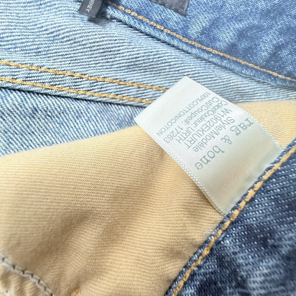 rag & bone Faded Blue Denim Shorts - Picture 11 of 11